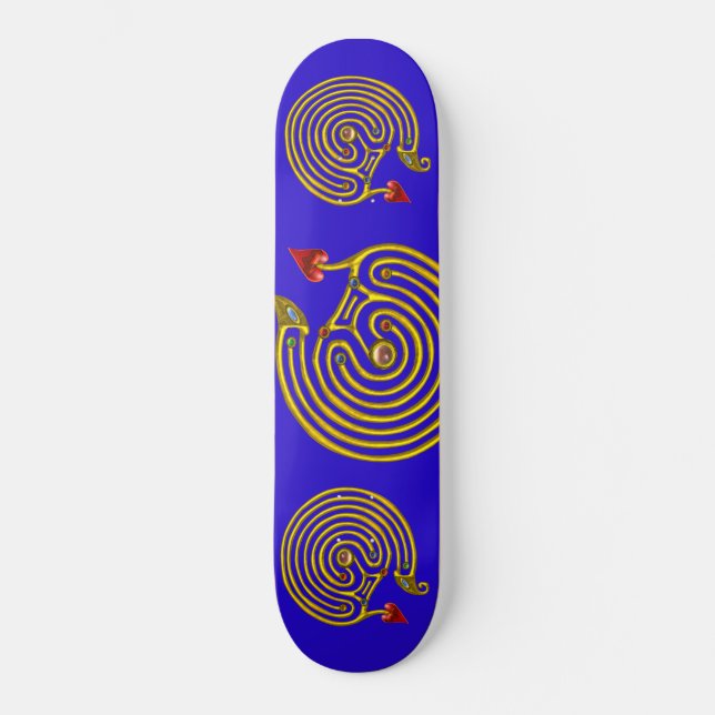 Skateboard HYPER LABYRINTH, azul (Anverso)