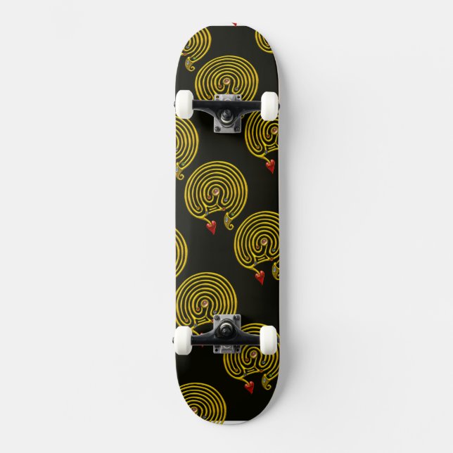 Skateboard HYPER LABYRINTH, negro (Anverso)