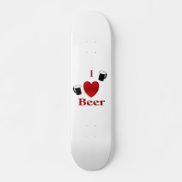Skateboard I Heart Beer Design