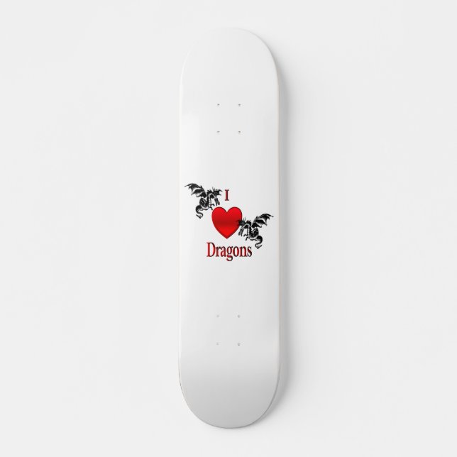 Skateboard I Heart Dragons (Anverso )