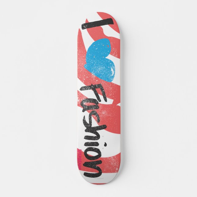 Skateboard I Heart Fashion Aqua (Anverso )