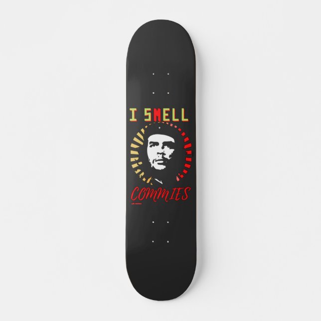skateboard "I SMELL COMMIES" (Anverso )