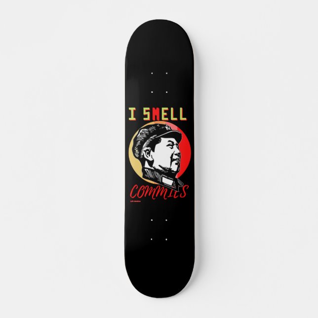 skateboard "I SMELL COMMIES 2 : MAO" (Anverso )
