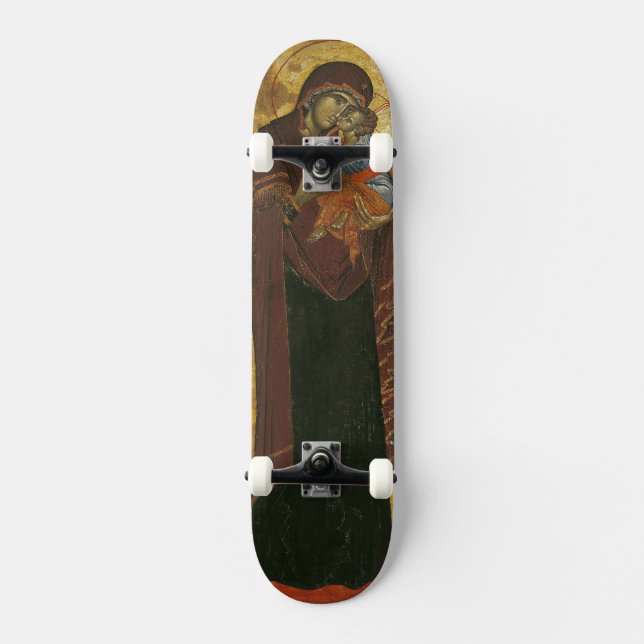 Skateboard Icono conocido como la "Virgen del Tsar Dushan", (Anverso)
