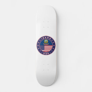 Skateboard Idaho, Idaho USA, Idaho pegatina