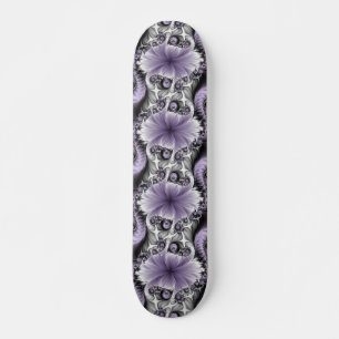 Skateboard Ilusión de Lila Arte Floral Abstracto Fractal Fant