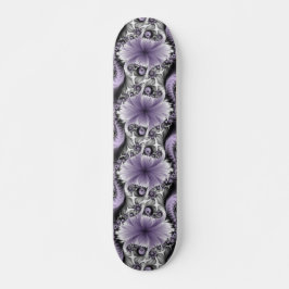 Skateboard Ilusión Lilac Resumen Arte Fractal Floral Fantasía
