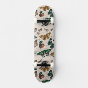 Skateboard Ilustración antigua de mariposa: Orfebre de 1820