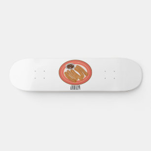 Skateboard Ilustracion Churro personalizado
