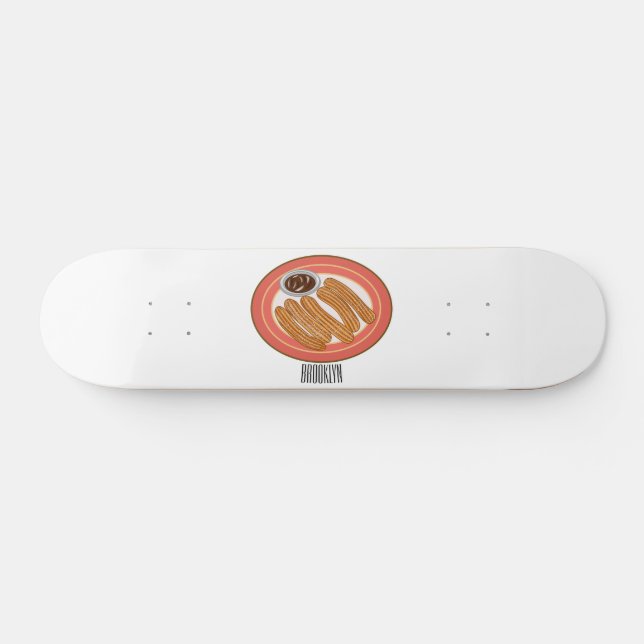 Skateboard Ilustracion Churro personalizado (Horz)