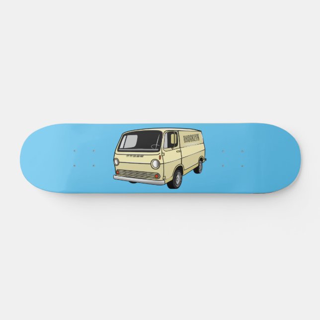 Skateboard Ilustracion clásico van personalizado (Horz)