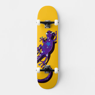 Skateboard Ilustración Colorida de Gecko | Lagarto Mínimo Ado