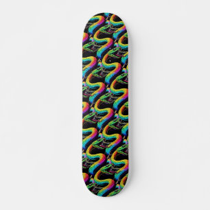 Skateboard Ilustracion colorido de serpiente