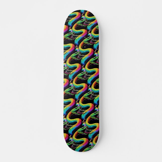 Skateboard Ilustracion colorido de serpiente (Anverso )
