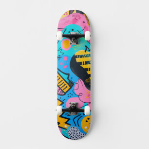 Skateboard Ilustracion de bocetos y garabatos