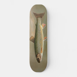 Skateboard Ilustracion de cosecha de peces de trucha rodada e