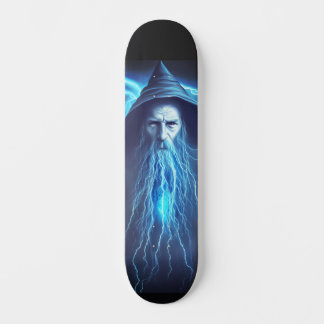 Skateboard Ilustracion de del asistente azul de fantasía grá
