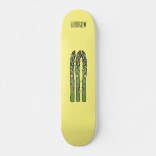 Skateboard Ilustración de dibujos animados de espárragos