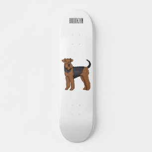 Skateboard ilustración de dibujos animados de perro terrier A