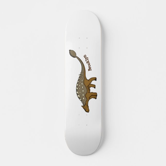 Skateboard Ilustracion de dinosaurios blindados de Ankylosaur (Anverso )