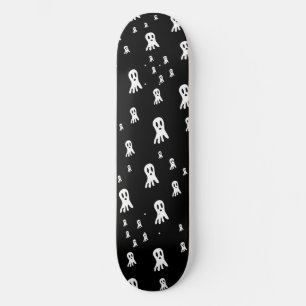 Skateboard Ilustración de fantasmas góticos espeluznantes