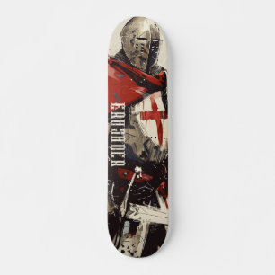 Skateboard Ilustracion de Guerrero Cruzado
