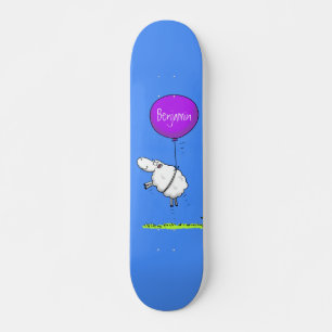 Skateboard Ilustracion de humor de personalizado de globo de 
