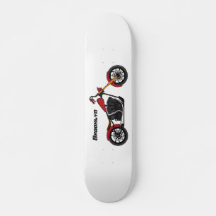 Skateboard Ilustracion de motocicleta estilo helicóptero
