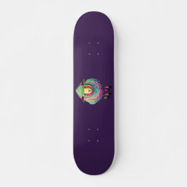 Skateboard Ilustracion de ovejas coloridas