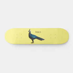 Skateboard Ilustracion de pájaro faisán palawan personalizado