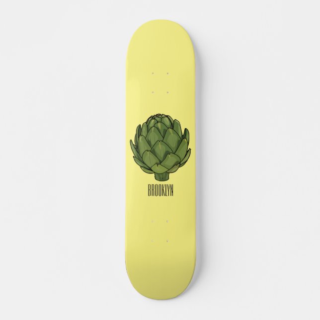 Skateboard Ilustracion de personalizado Artichoke (Anverso )