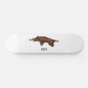 Skateboard Ilustracion de personalizado asado de cerdo / cerd