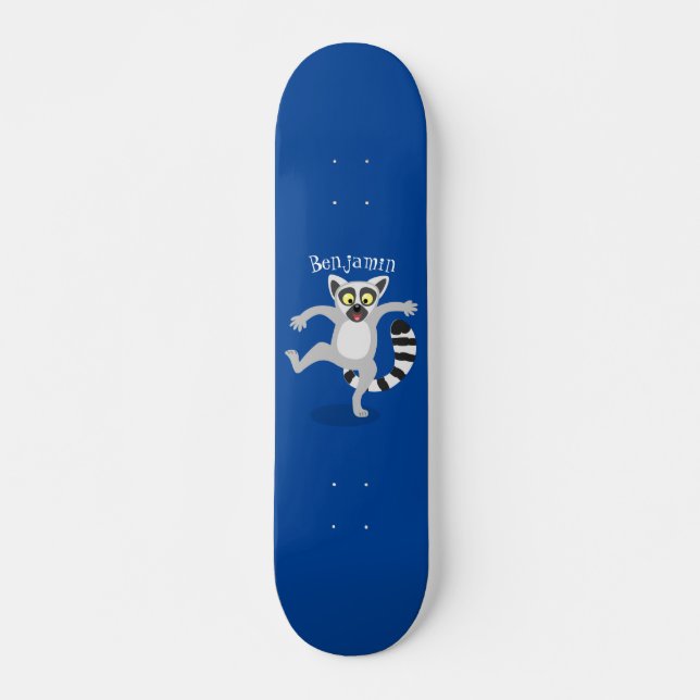 Skateboard Ilustracion de personalizado bailador de lémur de  (Anverso )