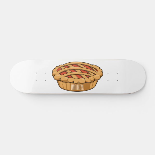 Skateboard Ilustracion de personalizado circular (Horz)