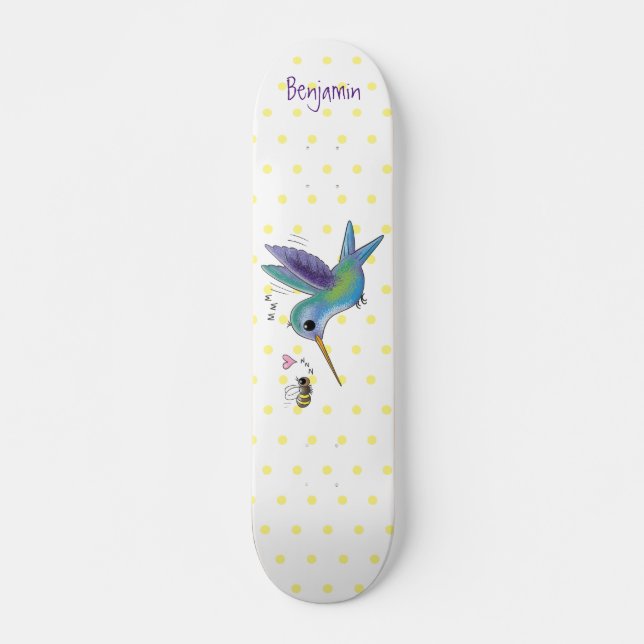 Skateboard Ilustracion de personalizado de abejas (Anverso )