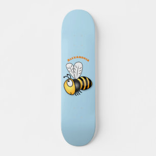 Skateboard Ilustracion de personalizado de abejas alegres