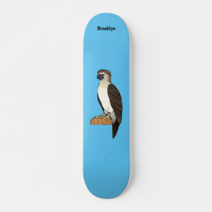 Skateboard Ilustracion de personalizado de aves águilas de Fi