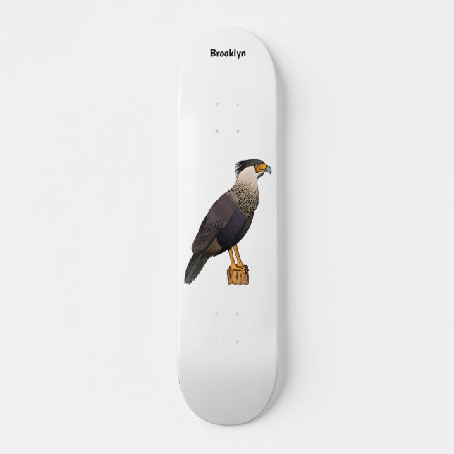 Skateboard Ilustracion de personalizado de aves de Crested Ca (Anverso )