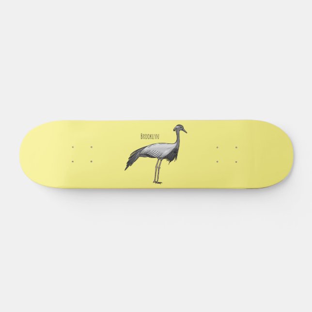 Skateboard Ilustracion de personalizado de aves de la grúa De (Horz)