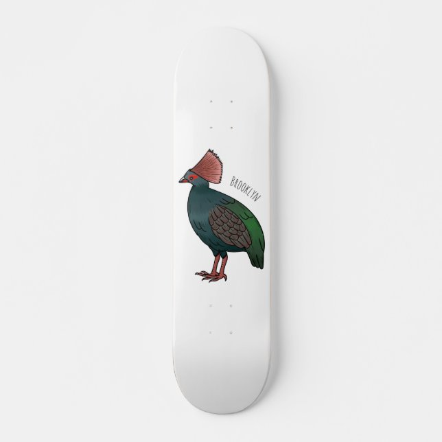 Skateboard Ilustracion de personalizado de aves perdigianas e (Anverso )