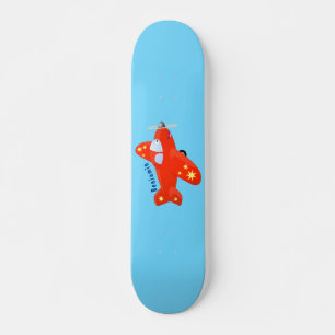 Skateboard Ilustracion de personalizado de avión rojo con vue