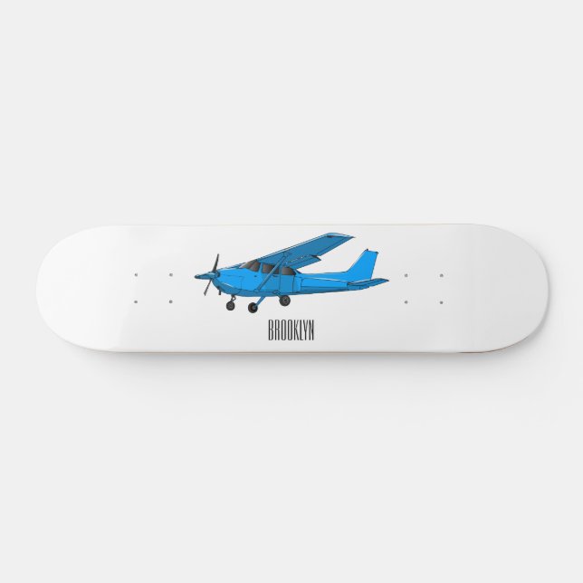 Skateboard Ilustracion de personalizado de aviones (Horz)