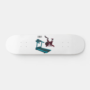 Skateboard Ilustracion de personalizado de bicicletas de hila