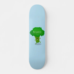 Skateboard Ilustracion de personalizado de brócoli de baile c