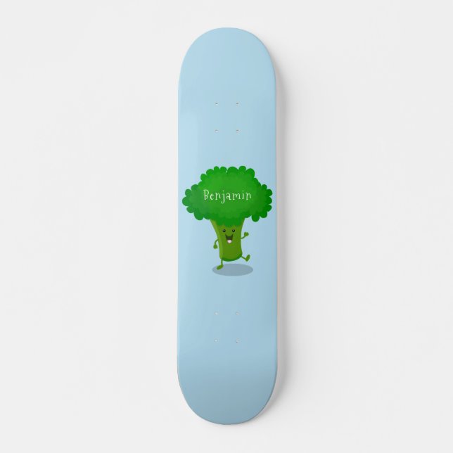 Skateboard Ilustracion de personalizado de brócoli de baile c (Anverso )