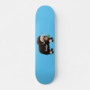 Skateboard Ilustracion de personalizado de buey hongo