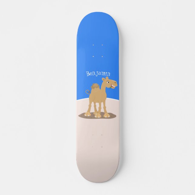 Skateboard Ilustracion de personalizado de camello alegre y s (Anverso )