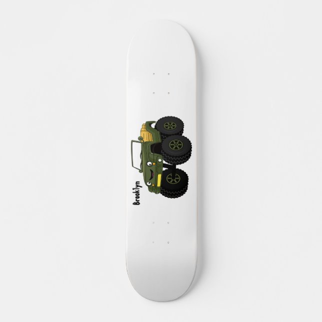 Skateboard Ilustracion de personalizado de camión monstruo ve (Anverso )