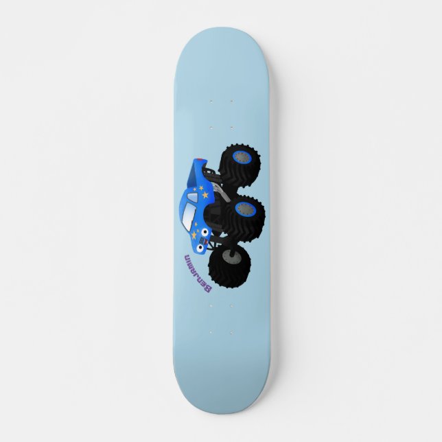 Skateboard Ilustracion de personalizado de camión monstruoso  (Anverso )