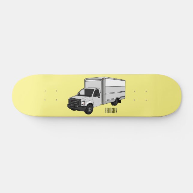 Skateboard Ilustracion de personalizado de camiones de cajas (Horz)